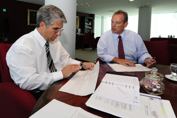 El Gobernador reunido con el  ministro de Viviendas, Eduardo D’Onofrio. 