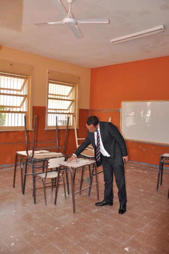 El ministro Sosa visitó obras en la Escuela “Gral. San Martín”