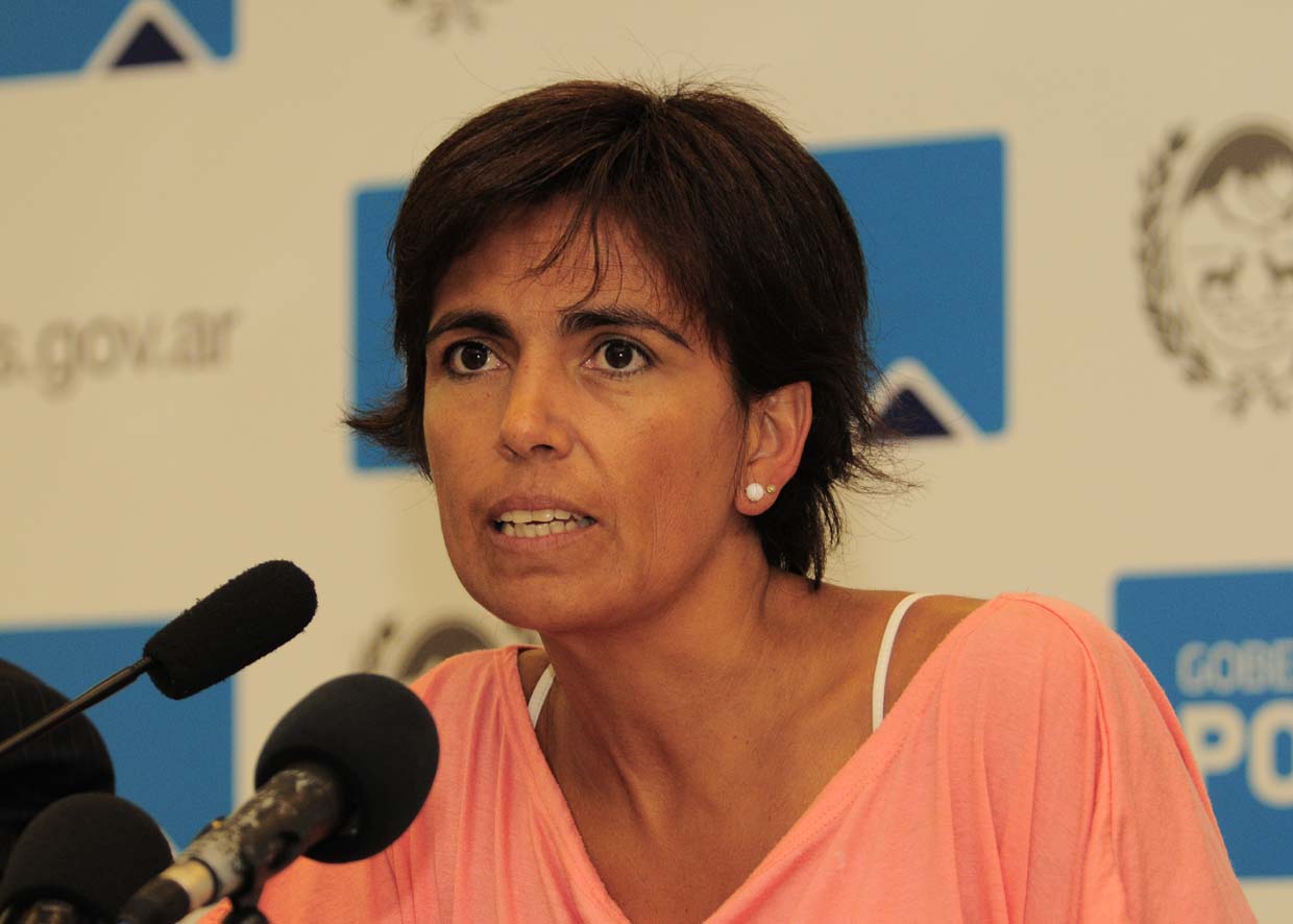 La coordinadora del Ministerio de Deportes, María Eugenia Gallardo.