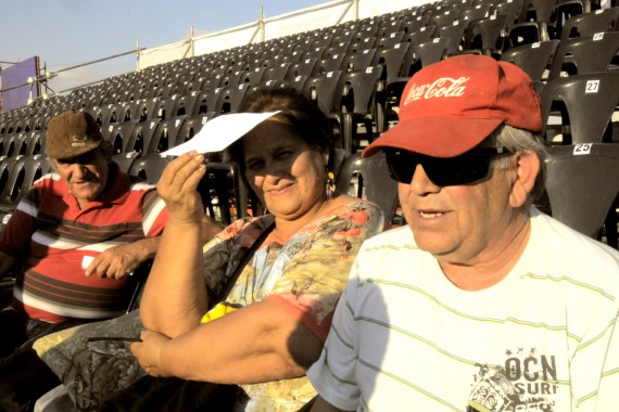 Víctor y Carlos Campilongo, acompañados de Elsa Casto y Anita Gonzales oriundos de Chubut