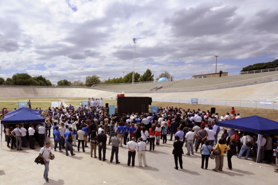 El acto se realizó en el Velódromo Provincial