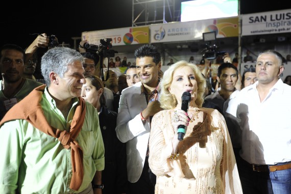 "Amo a San Luis", fueron algunas de las palabras de la diva, que prometió volver