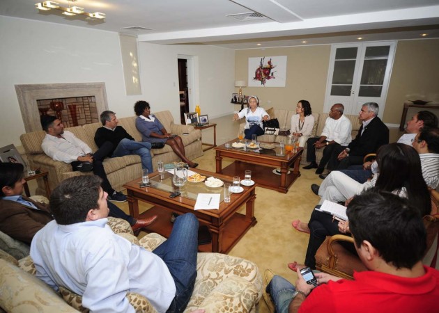 Claudio Poggi se reunió con la diputada Nacional de Brasil, Benedicta Da Silva