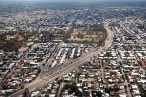 Vista panorámica de la Autopista Eva Perón.