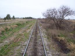 Las vías cuando el tren dejo de deslizarse.