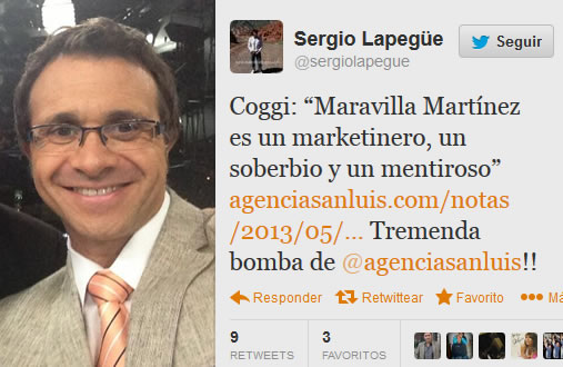 “Tremenda bomba de @agenciasanluis!!”