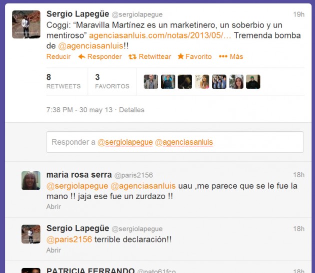 Las declaraciones de Coggi a la ANSL tuvo rápida difusión en las redes sociales