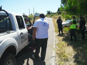 Personal de SLA durante las tareas de inspección.