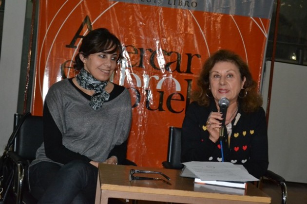 La ministra Celeste Sosa junto a la jefa del Programa San Luis Libro, Adriana Ortíz Suárez.