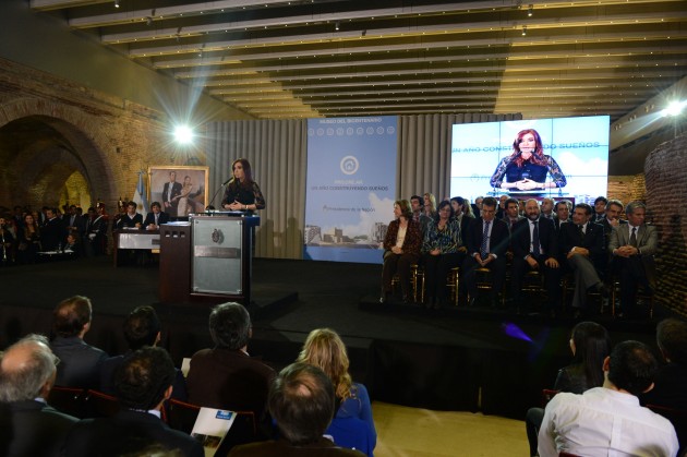 se realizó en la Casa Rosada un acto por el primer aniversario de ProCreAr