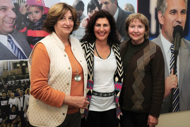 La lic. Patricia Molho junto a María Cristina Caleri y Edita Gonella de la organización en San Luis.