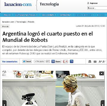 Lanacion.com fue uno de los medios que se hizo eco del logro puntano