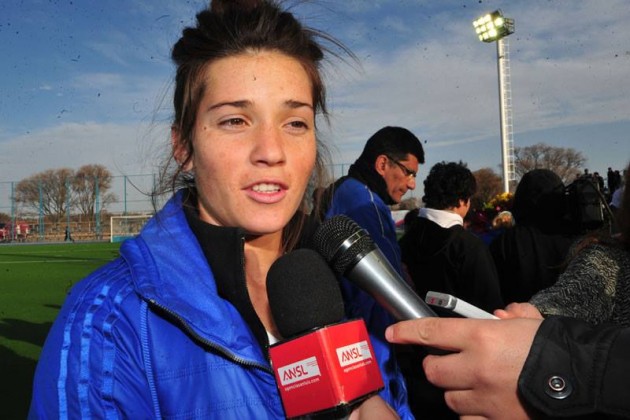 Agustina Albertario fue una de las goleadoras de la tarde.