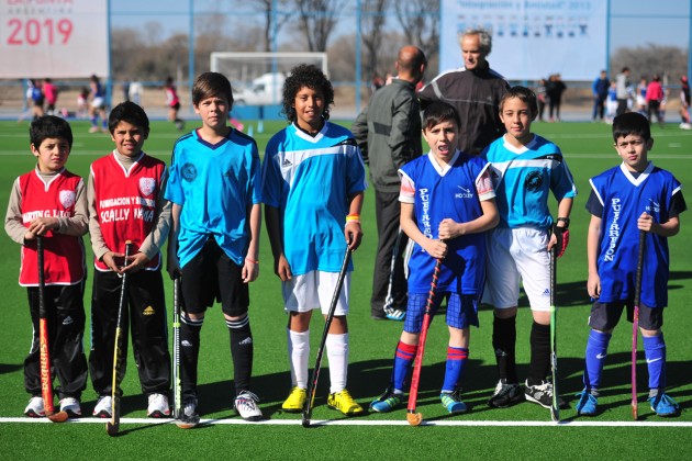 Los chicos también aprovecharon para vivir una gran experiencia, en una cancha de nivel internacional. 