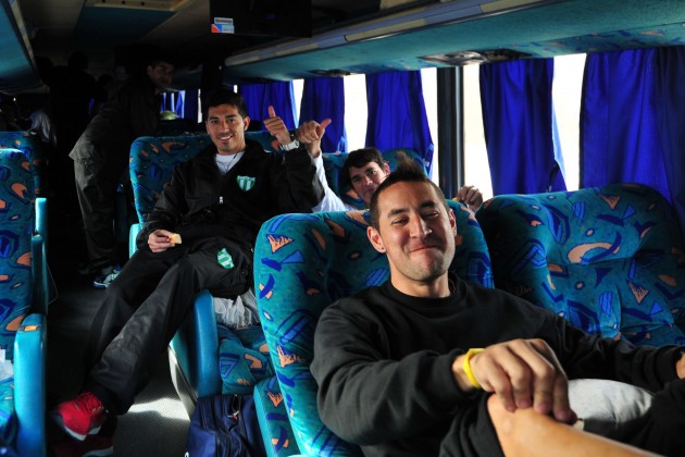 El plantel emprendió el viaje a Madryn, el viernes por la tarde. 