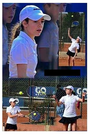 Lourdes pertenece a la Escuela de Talento de tenis del Ave Fénix