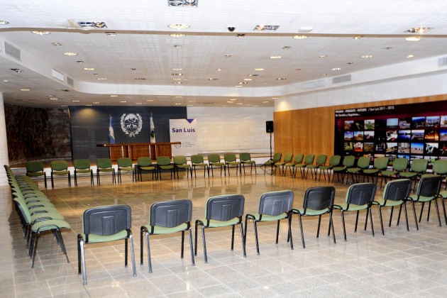 El salón blanco contará con un sector para conferencias de prensa.
