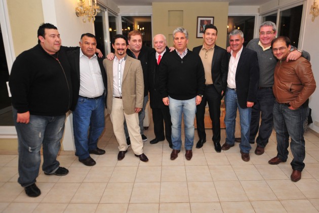 El gobernador Poggi recibió en la residencia Sergio "Maravilla" Martinez