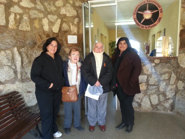 Ana María Sacchia y Luis Antonio Minoia, asistencia de la comisaría N° 28 de La Punta