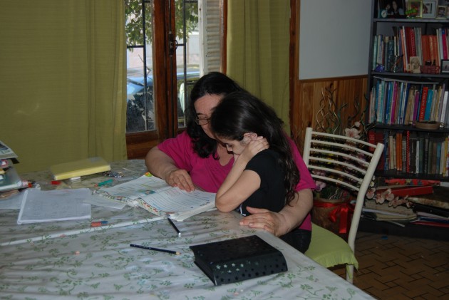 Con su nieta, su gran amor