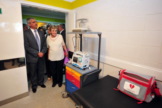 Recorrida por las flamantes instalaciones del Hospital Dr. Juan Carlos Ortiz.