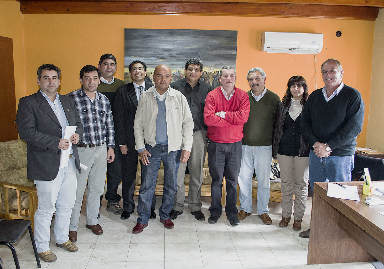 El último encuentro se llevó a cabo en Fortín El Patria con los intendentes del departamento Dupuy