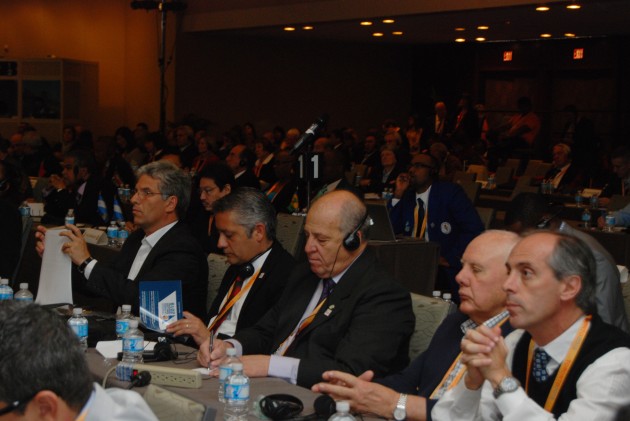 Claudio Morresi junto a la delegación Argentina en la Asamblea de la ODEPA