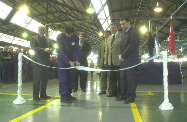18-04-2004. El Gobernador, Alberto Rodríguez Saá, participó de la inauguración de la fábrica de motores Indiel.