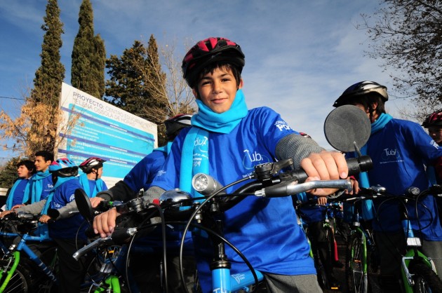 El Plan TuBi protagonista de una gran bicicleteada en Potrero de Los Funes.