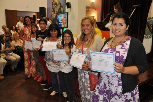 Los participantes de los talleres recibieron sus certificados