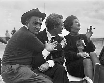 Fellini, Mastroianni y Loren.