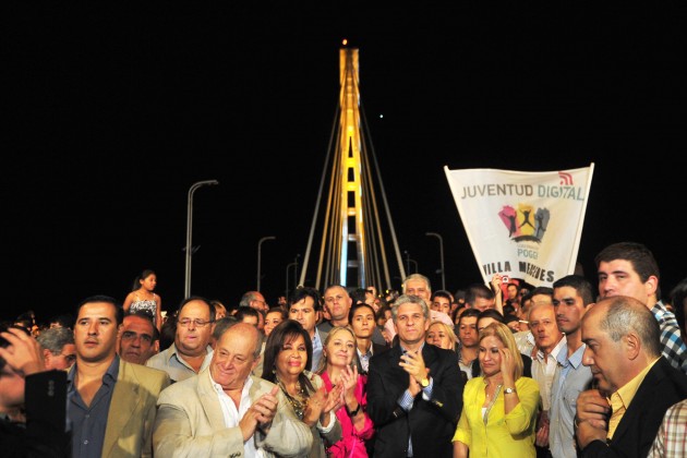 En su cumpleaños Villa Mercedes inauguró  el nuevo puente sobre el Río V  