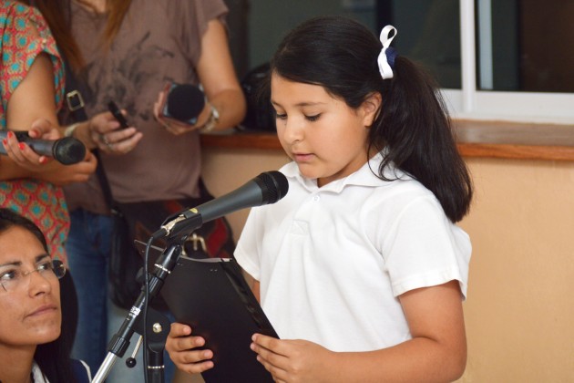 Micaela Rocío Quiroga, alumna de ocho años