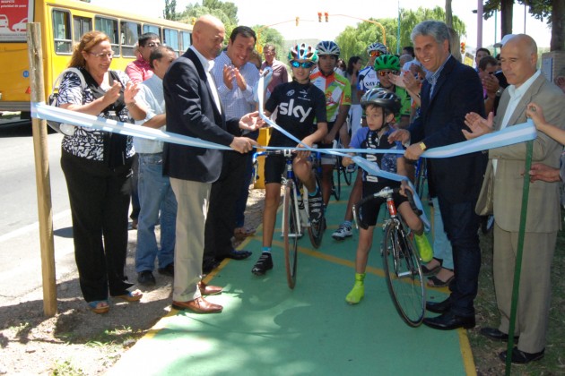 Inauguraron una nueva ciclovía en Juana Koslay