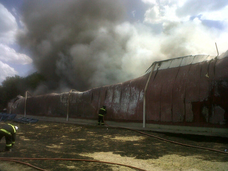 Incendio en la fábrica de AVH