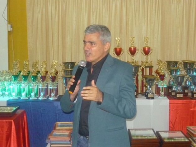 El vicegobernador, Jorge Díaz, en la cena de premiación.