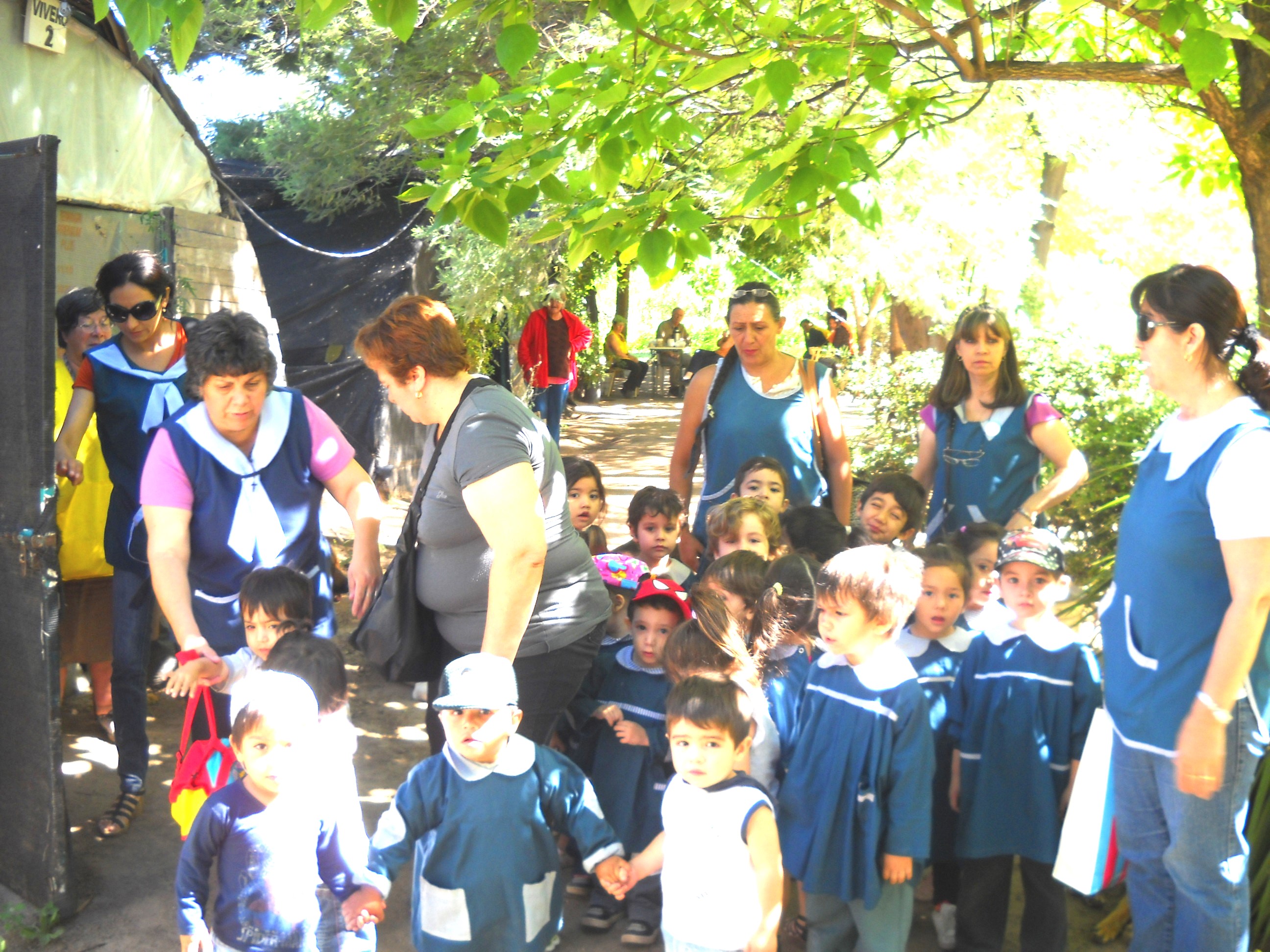 Alumnos de los jardines maternales Evita y Arrorró, visitaron el predio de Inclusión