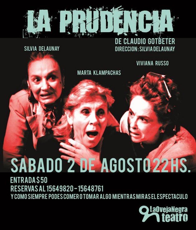 A las 22:00 se presenta "Prudencia" en la Oveja Negra Teatro