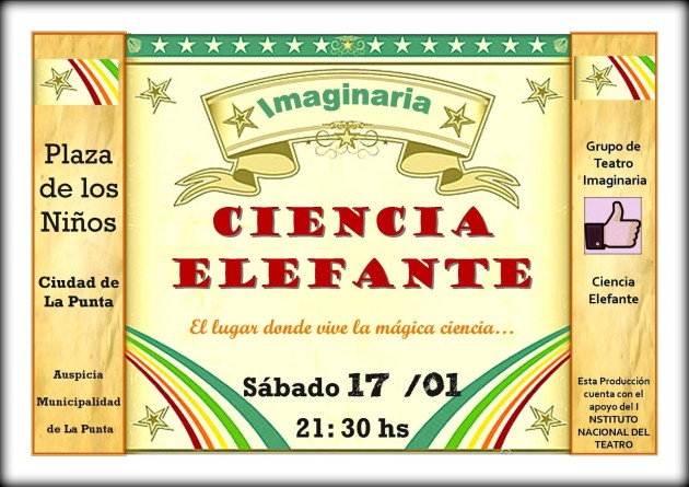 "Ciencia Elefante" sube a escena el 17 de enero en La Punta.