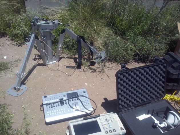 Zona donde fueron encontrados equipos de la productora.