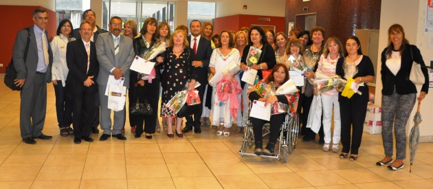 El ministro, Marcelo Sosa junto a los supervisores