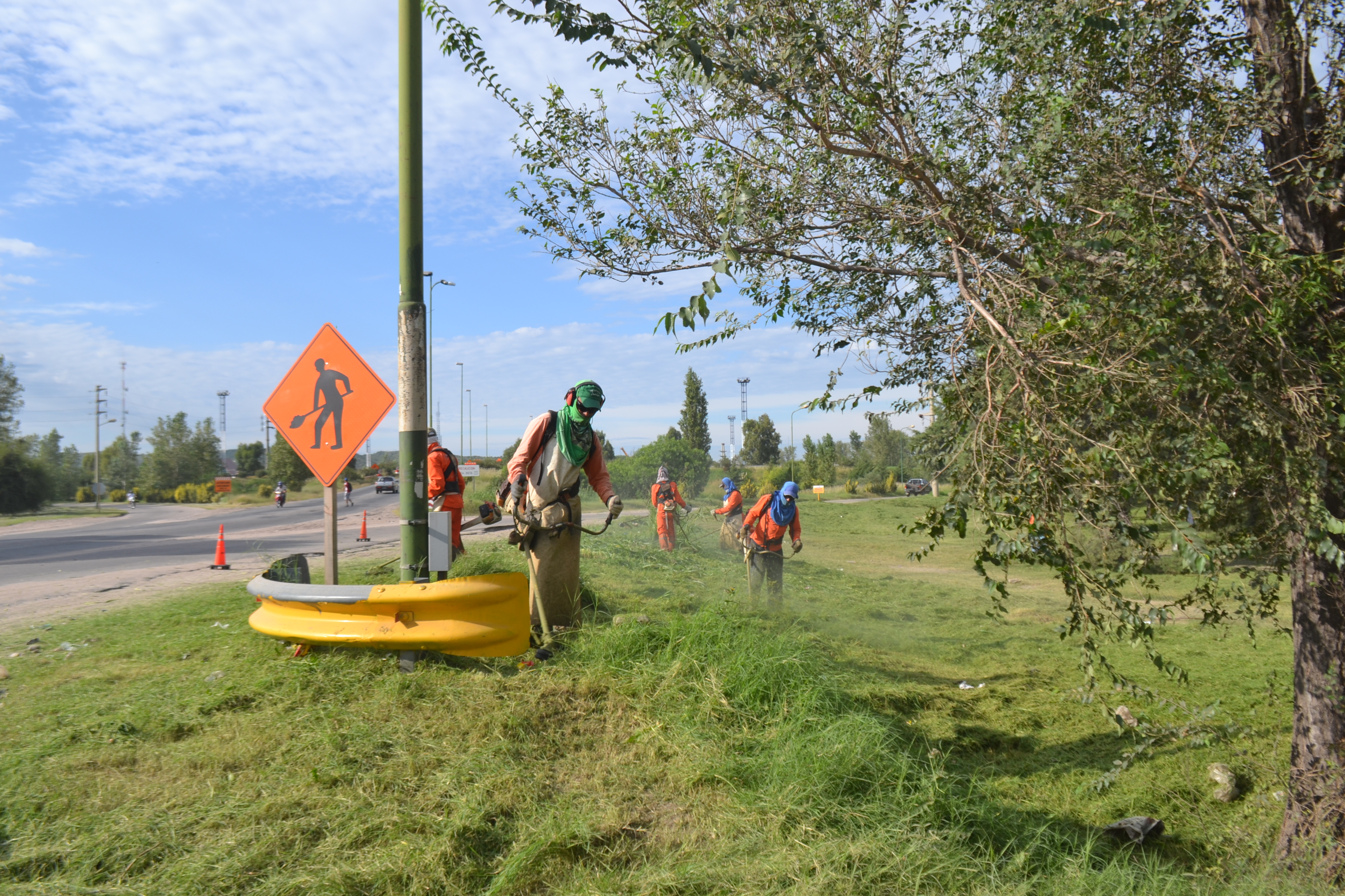 Realizan operativos de limpieza en la Ruta 147 y en la Autopista Santos Ortiz