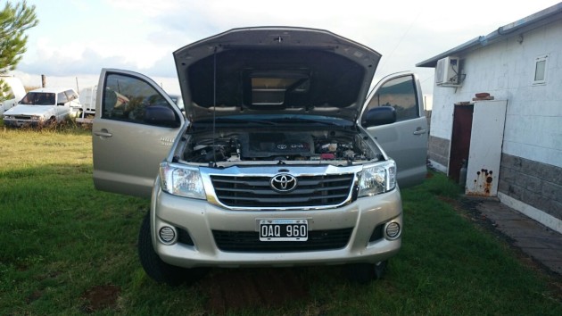 La Toyota Hilux último modelo fue secuestrada en el control policial limítrofe Nº7.