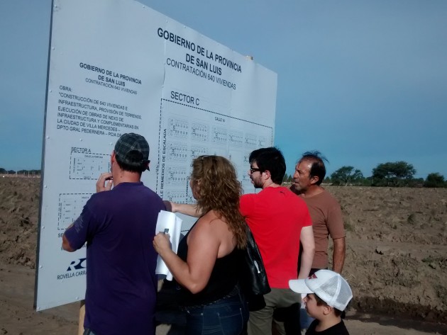 Nueva visita de obra a las 640 viviendas que se construyen en Villa Mercedes