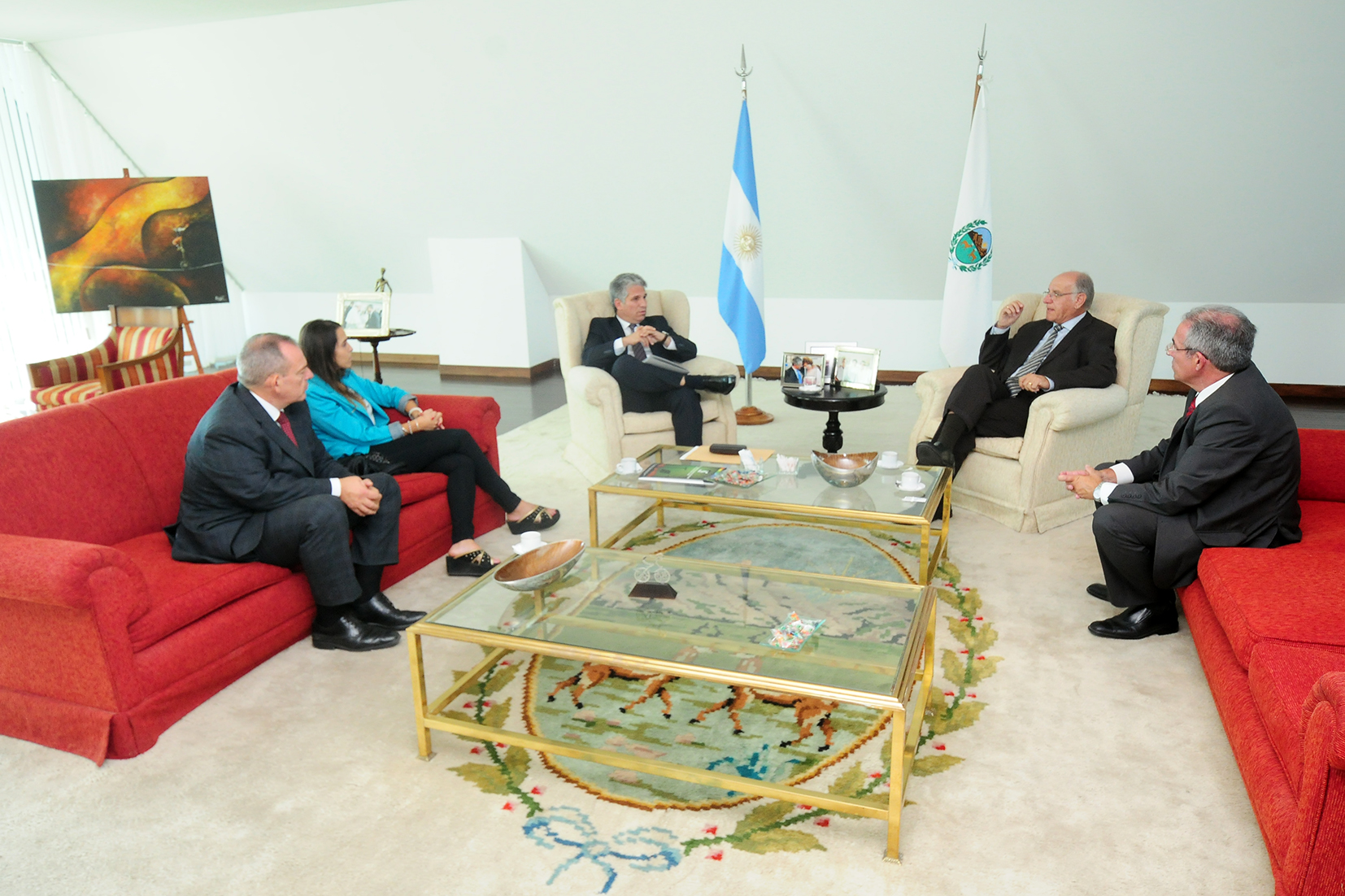 Poggi recibió al presidente de FACE, Luis Pozzo