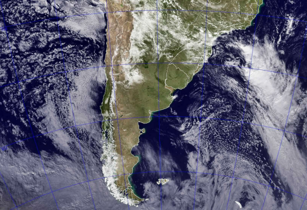 Imagen satelital del país.