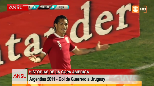 Gol de Guerrero a Uruguay