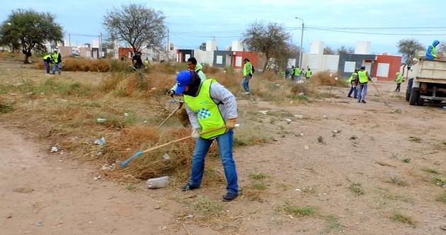 Comenzó el operativo de limpieza en el Barrio Serranías Puntanas.