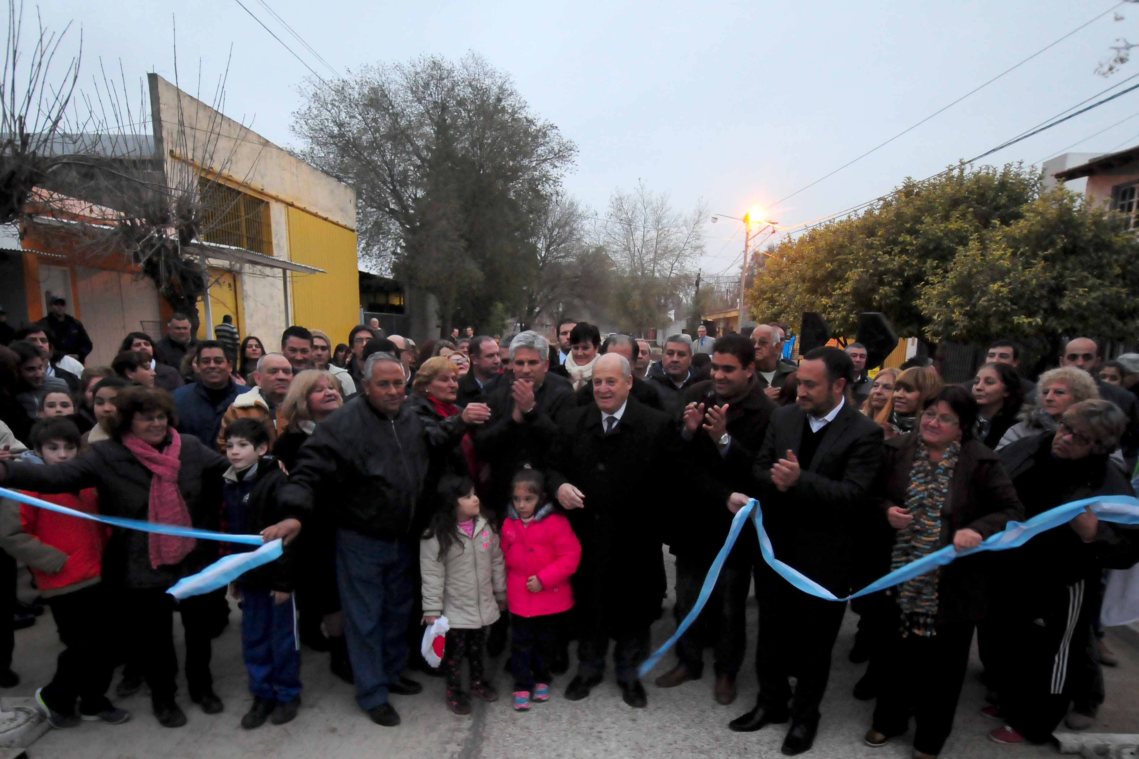 Inauguraron 9 cuadras de pavimento en el Barrio Belgrano Norte de Villa Mercedes