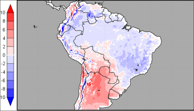 Anomalía de temperatura.